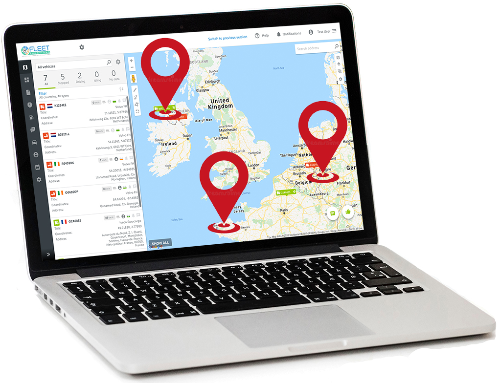 GPS tracking on a laptop